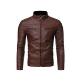 Biker Slim Fit Leather Jacket Fashion Wear Apparel