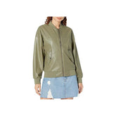 Nova Green Leather Bomber Jacket Fashion Wear Apparel