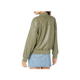 Nova Green Leather Bomber Jacket Fashion Wear Apparel