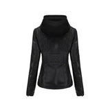 Women Winter Original Leather Biker Jacket Fashion Wear Apparel