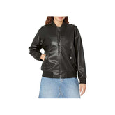 Nova Black Leather Bomber Jacket Fashion Wear Apparel
