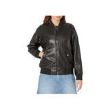 Nova Black Leather Bomber Jacket Fashion Wear Apparel
