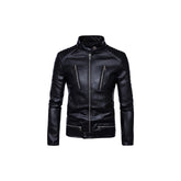 Classic Cross-Zip Leather Jacket Fashion Wear Apparel