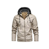 Avenger Hooded Leather Jacket Fashion Wear Apparel