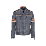 Asymmetrical Full Zip Leather Jacket Fashion Wear Apparel