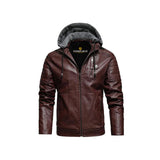 Avenger Hooded Leather Jacket Fashion Wear Apparel