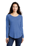 Sport Tek LST400LS Ladies PosiCharge Long Sleeve Tri Blend Wicking Scoop Neck Raglan Tee Fashion Wear Apparel