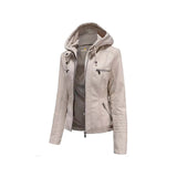 Women Winter Original Leather Biker Jacket Fashion Wear Apparel