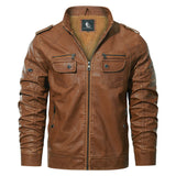 Fleece Biker Jacket - Premium PU Leather, Waterproof & Durable | Limited Edition