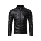 Biker Slim Fit Leather Jacket Fashion Wear Apparel