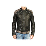 Front Removable Biker Leather Jacket Fashion Wear Apparel