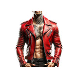 Red Dragon Leather Jacket Fashion Wear Apparel