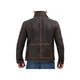 Vintage Moto Leather Jacket Fashion Wear Apparel