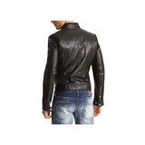 Slim Fit Moto Leather Jacket Fashion Wear Apparel