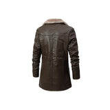 Men's Fur Collar Leather Coat Fashion Wear Apparel