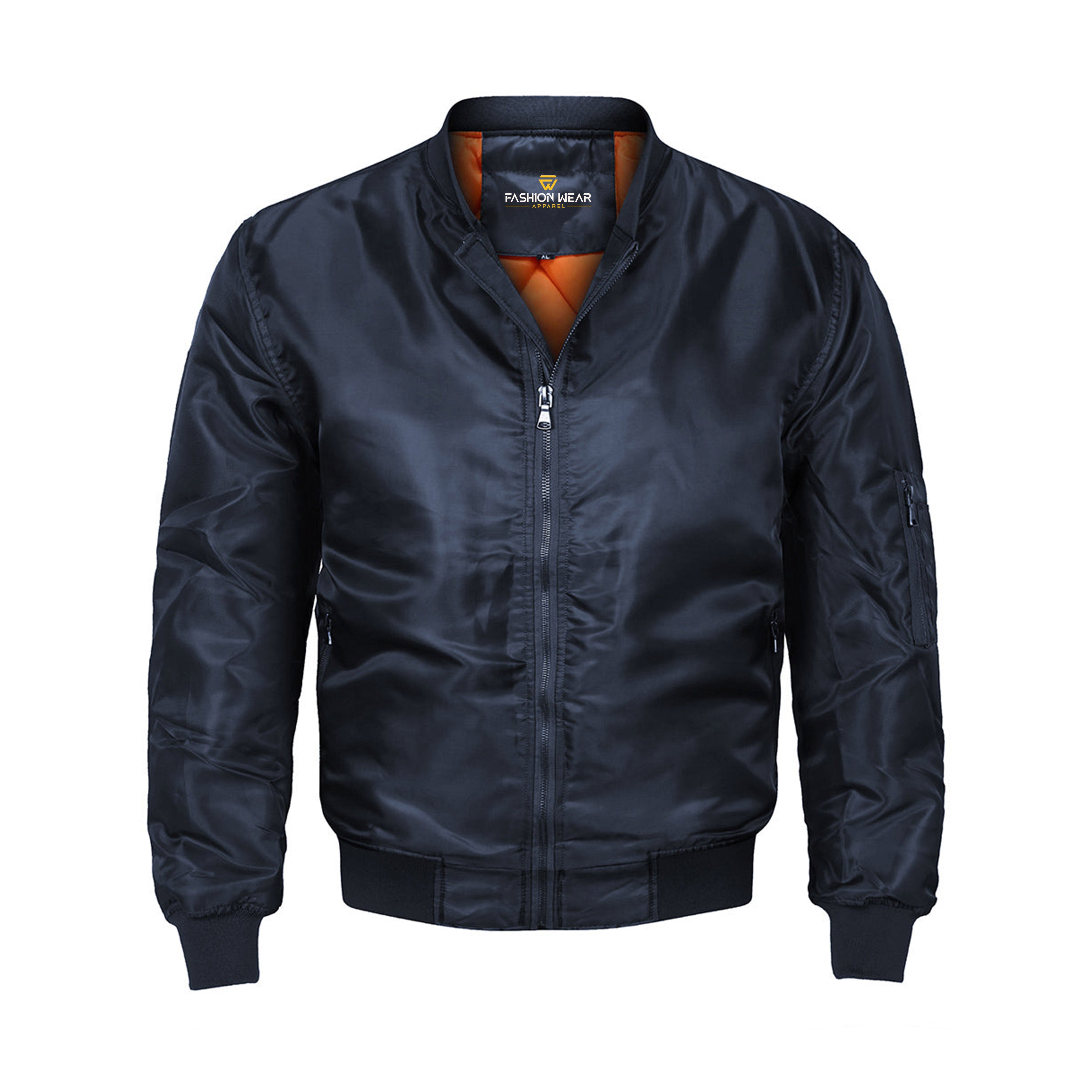 Midnight Blue Valor Bomber Jacket Fashion Wear Apparel