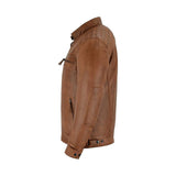 Cafe Racer Brown Jacket Fashion Wear Apparel