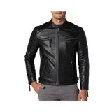 Snap Collar Moto Jacket Fashion Wear Apparel