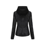 Women Winter Original Leather Biker Jacket Fashion Wear Apparel