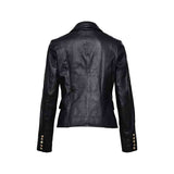 Women's Double Breasted Button Closure Style Genuine Blazer Jacket Fashion Wear Apparel