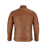 Cafe Racer Brown Jacket Fashion Wear Apparel