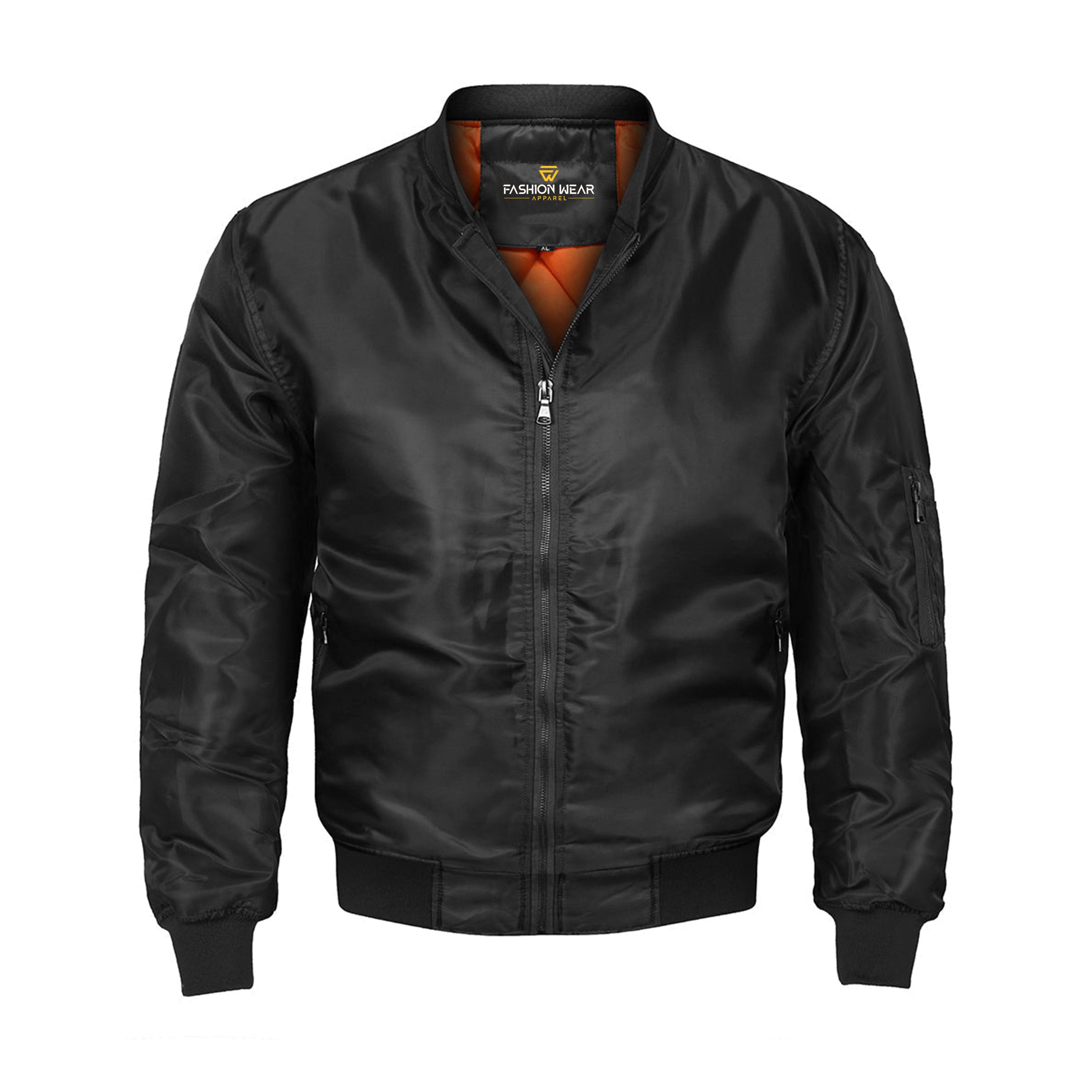 Black Valor Bomber Jacket Fashion Wear Apparel