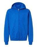 Gildan 18600B Heavy Blend™ Youth Full-Zip Hooded Sweatshirt Fashion Wear Apparel