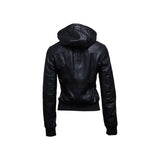 Nexus Black Leather Bomber Jacket Fashion Wear Apparel