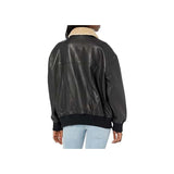 Blaze Black Leather Bomber Jacket Fashion Wear Apparel