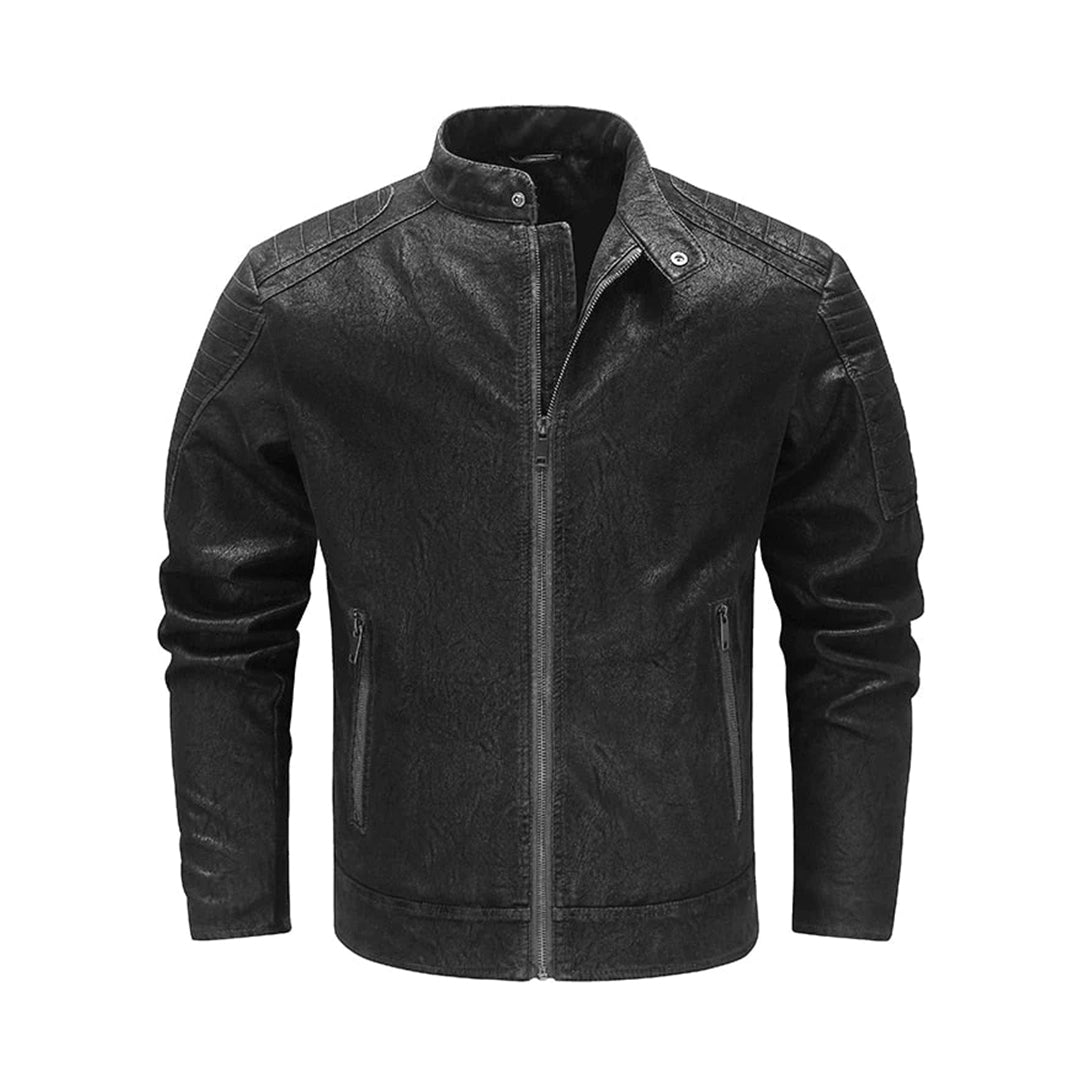 Classic Biker Leather Jacket Fashion Wear Apparel