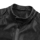 Classic Biker Leather Jacket Fashion Wear Apparel