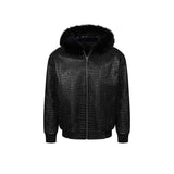 Croc Print Bomber Jacket Fashion Wear Apparel