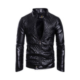 Diamond Quilted Leather Jacket Fashion Wear Apparel