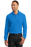 Port Authority Long Sleeve Core Classic Pique Polo. K100LS Fashion Wear Apparel