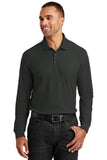 Port Authority Long Sleeve Core Classic Pique Polo. K100LS Fashion Wear Apparel