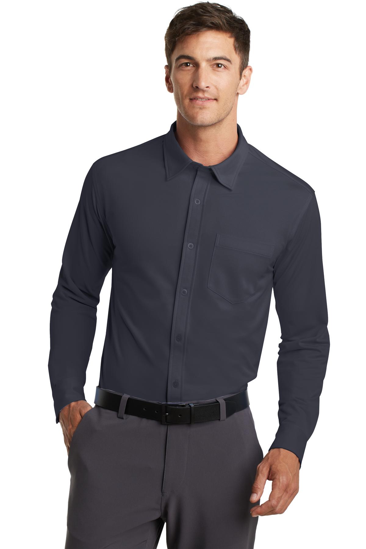 Port Authority K570 Men's Dimension Knit Dress Shirt Fashion Wear Apparel