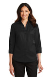 Port Authority L665 Ladies 3/4-Sleeve SuperPro Twill Shirt. Fashion Wear Apparel