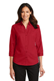 Port Authority L665 Ladies 3/4-Sleeve SuperPro Twill Shirt. Fashion Wear Apparel