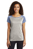 Sport Tek LST362 Ladies Heather On Heather Contender Scoop Neck Tee Fashion Wear Apparel