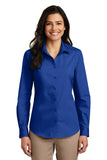 Port Authority LW100 Ladies Long Sleeve Carefree Poplin Shirt. Fashion Wear Apparel