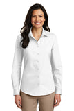 Port Authority LW100 Ladies Long Sleeve Carefree Poplin Shirt. Fashion Wear Apparel