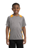 Sport-Tek YST361 Youth Heather Colorblock Contender Tee Fashion Wear Apparel