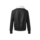 Radiance Black Leather Bomber Jacket Fashion Wear Apparel