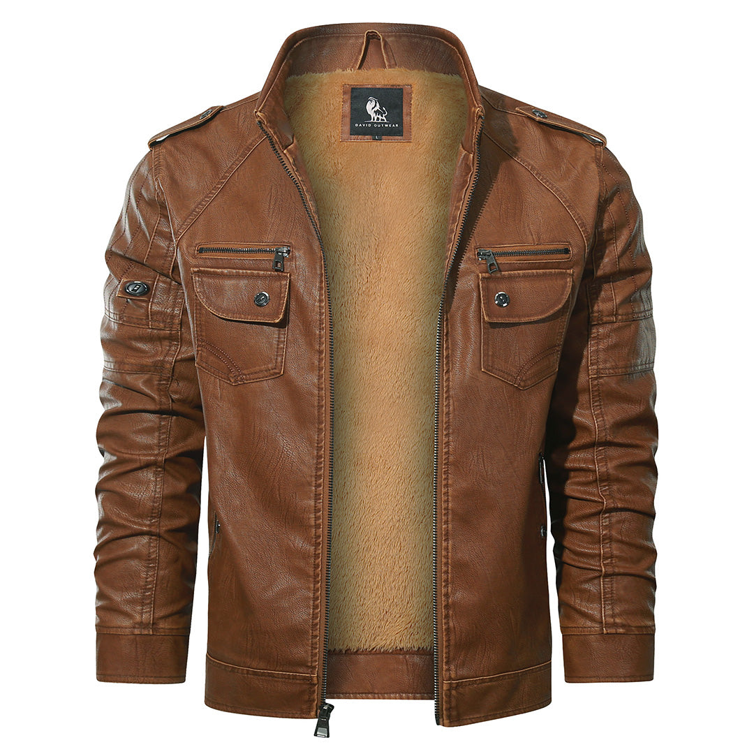 Fleece Biker Jacket Fashion Wear Apparel