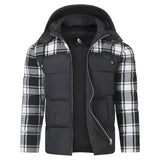 Plaid Puffer Jacket Fashion Wear Apparel