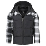 Plaid Puffer Jacket Fashion Wear Apparel